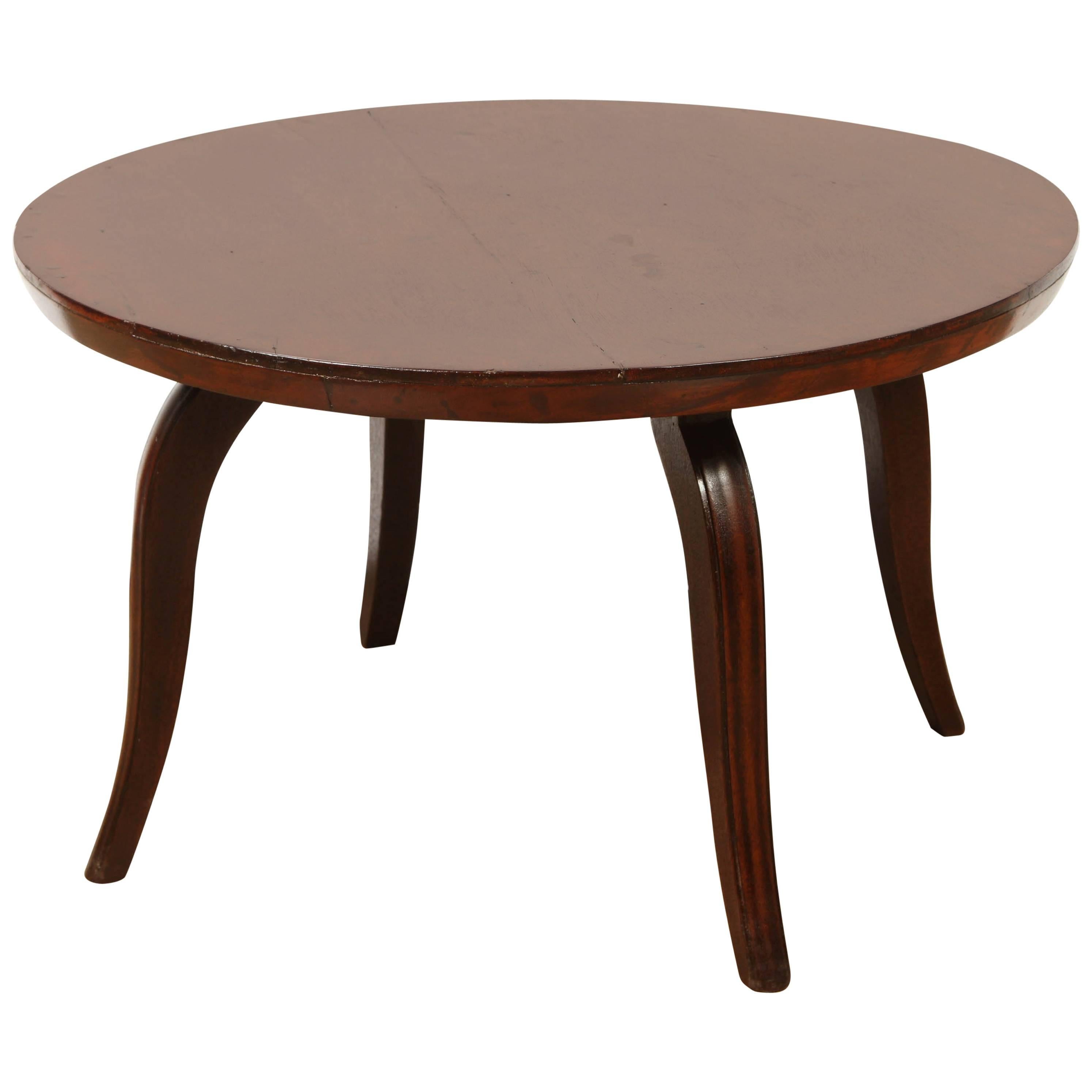 French Colonial Art Deco Rosewood Coffee Table For Sale