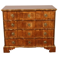 Danish Rococo chest of drawers with key