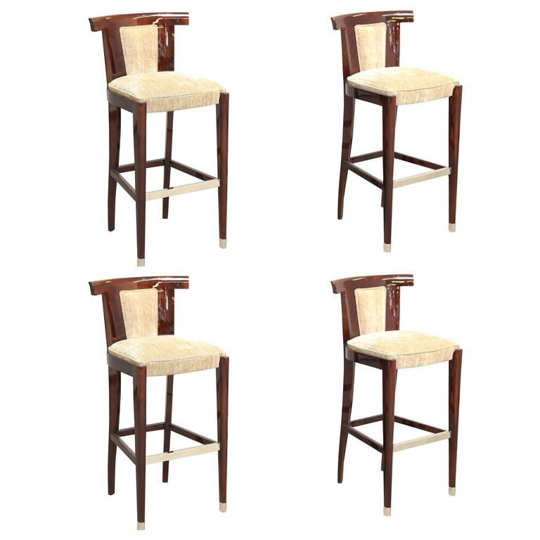 Four Art Deco Bar Stools at 1stDibs