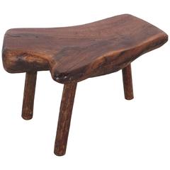 Small Rectangular Organic "Live Edge" Stool