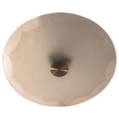 Swedish Art Deco Glass Flush Pendant 7
