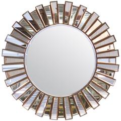 Large Mirrored Sunburst Mirror