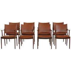 Set of 8 Rosewood Dining Chairs by Johannes Andersen for Uldum Set of 8 Rosewood Dining Chairs by Johannes Andersen for Uldum