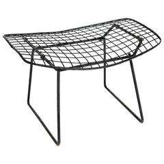 1970s Harry Bertoia Black Wire Stool for Knoll