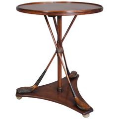 Unusual Maple Golf Club Occasional Table