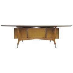 Mid-Century Modern Executive Desk and Work Station in Manner of Gio Ponti