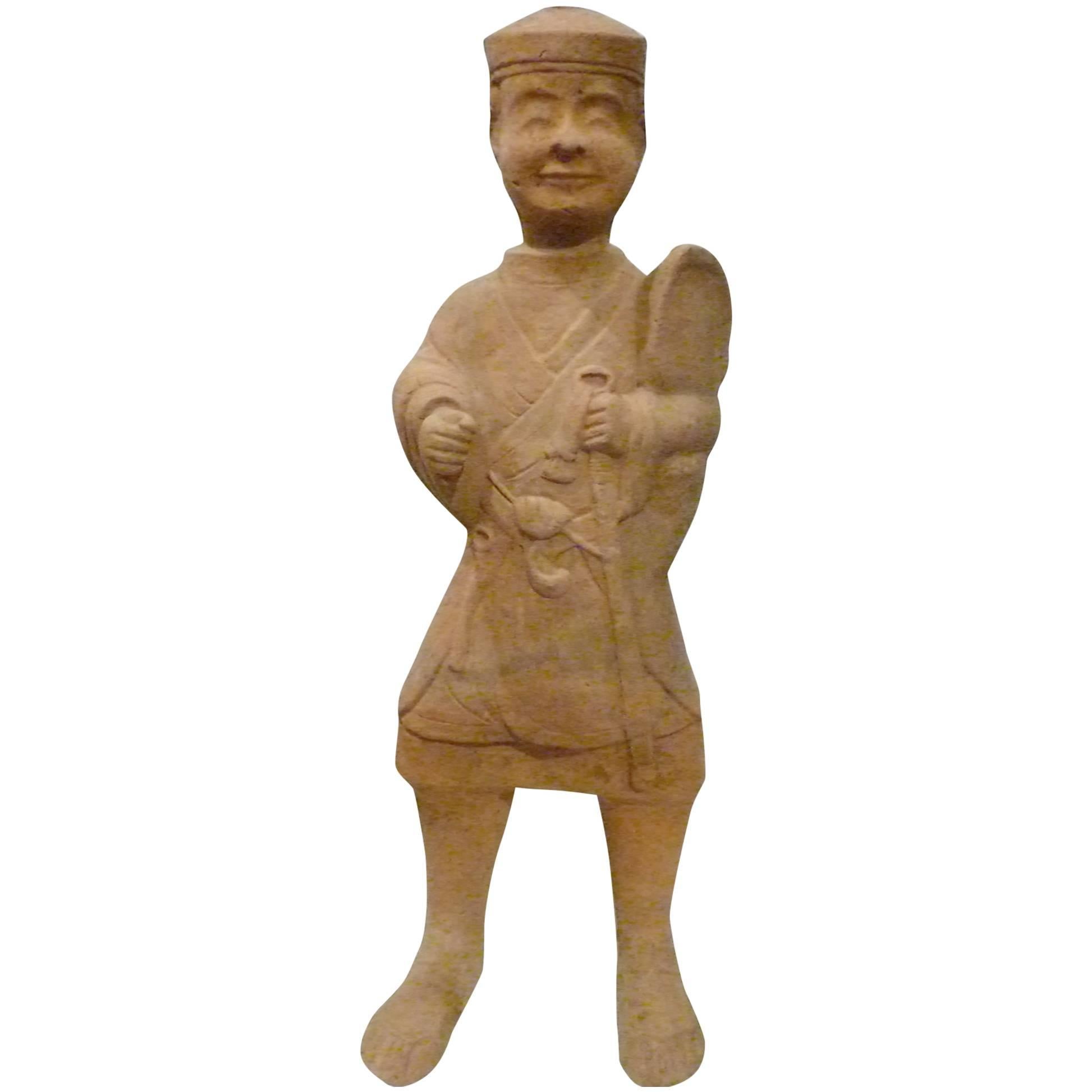 Han Dynasty Statue of Standing Guardian, Oxford TL Test Certificate For Sale