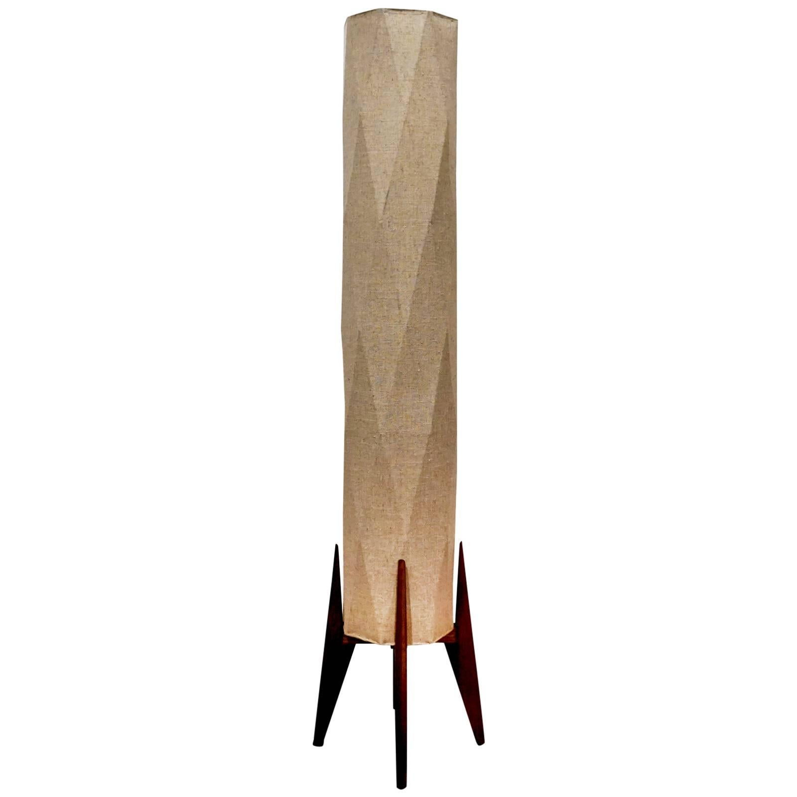 1950s Modern Japanese Origami Floor Lamp