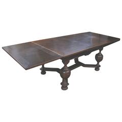 Oak Jacobean Style Extending Dining Table
