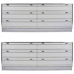 One Rougier Dresser or Cabinet in White Laminate and Chrome