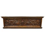 Large 17th Century Figural Carved Griffin Gothic Coffer or Blanket Chest