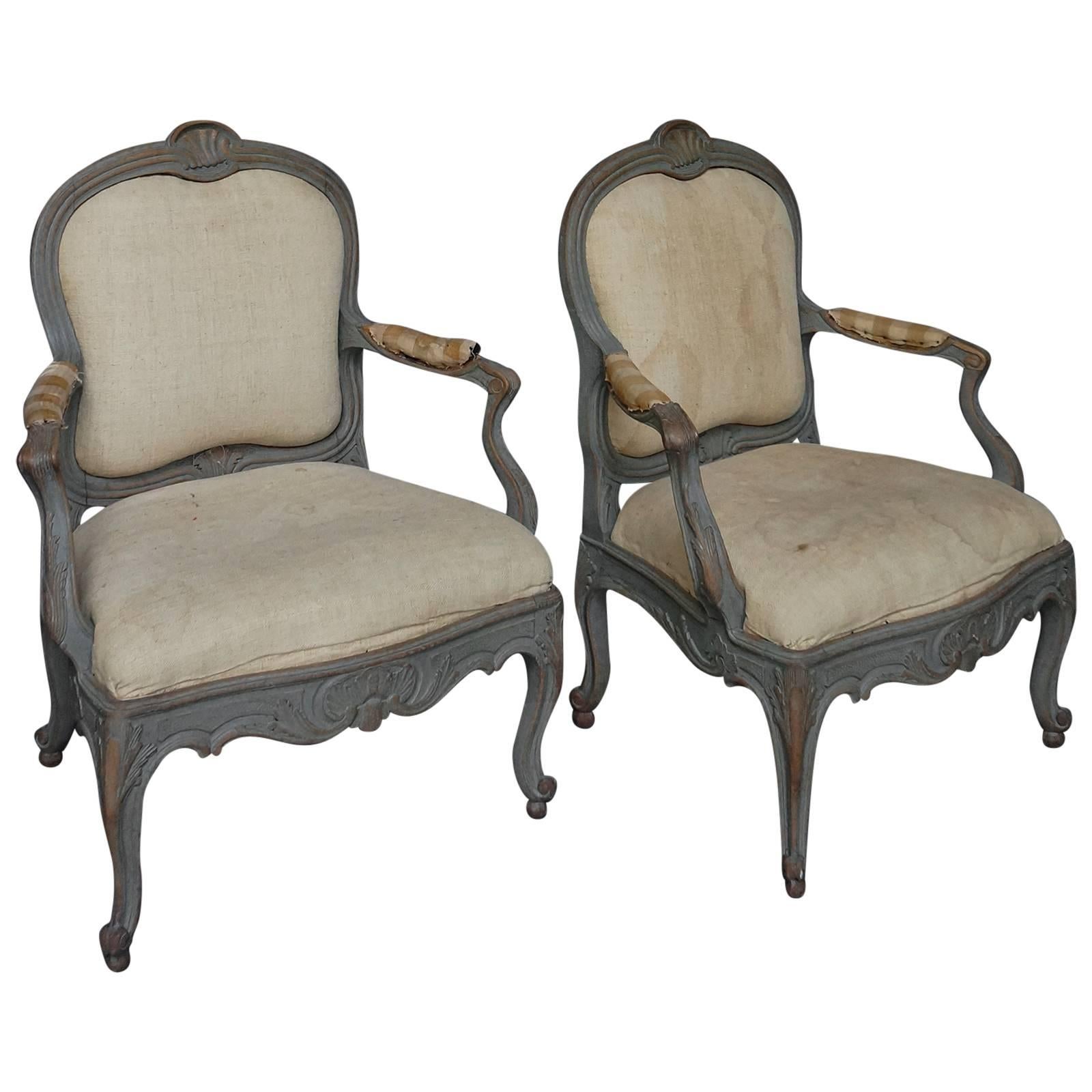 Pair of Swedish Armchairs from the Bibby Estate in Södermanland For Sale