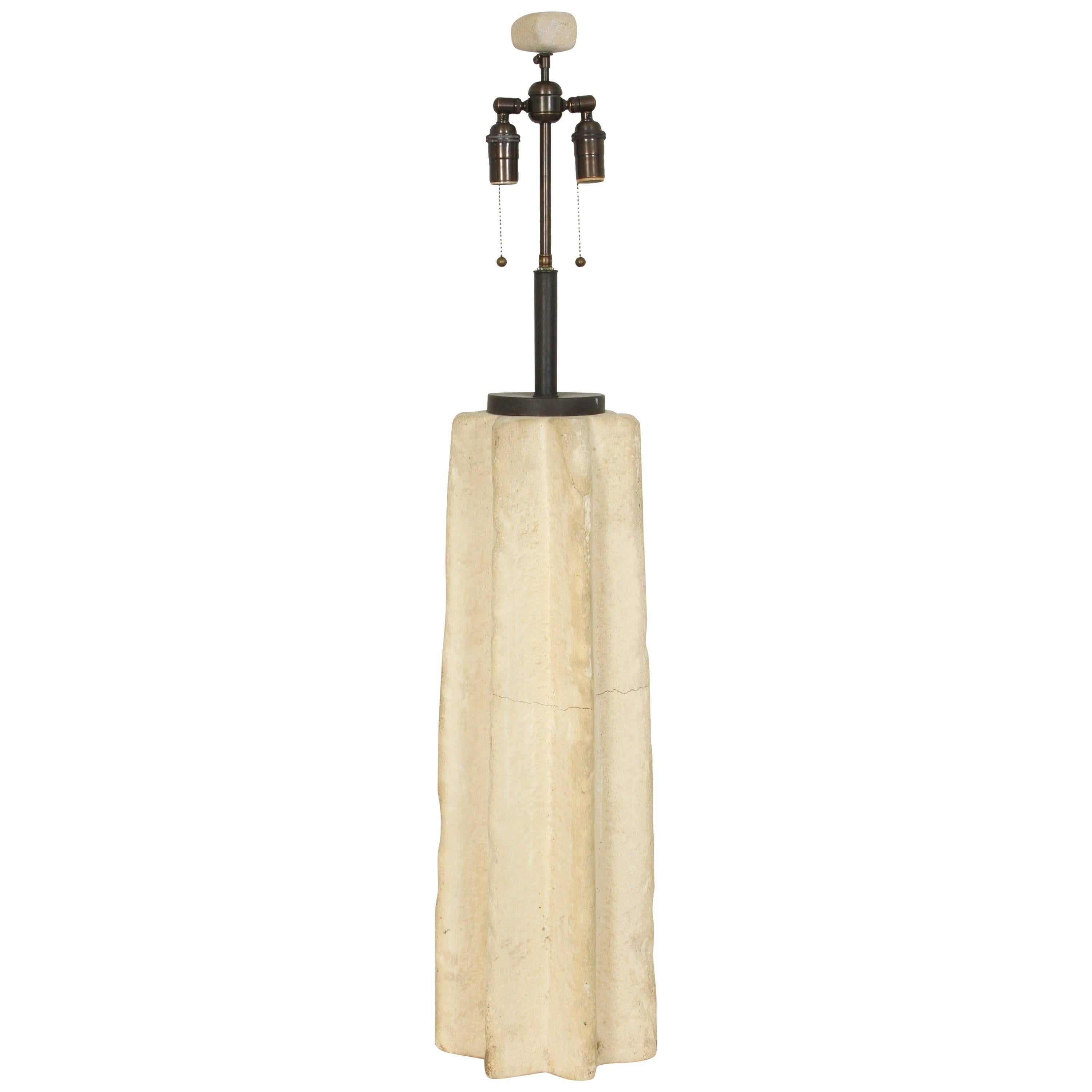 Large Michael Taylor Stone Table Lamp