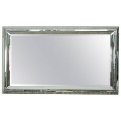 Grand miroir avec cadre en miroir à facettes