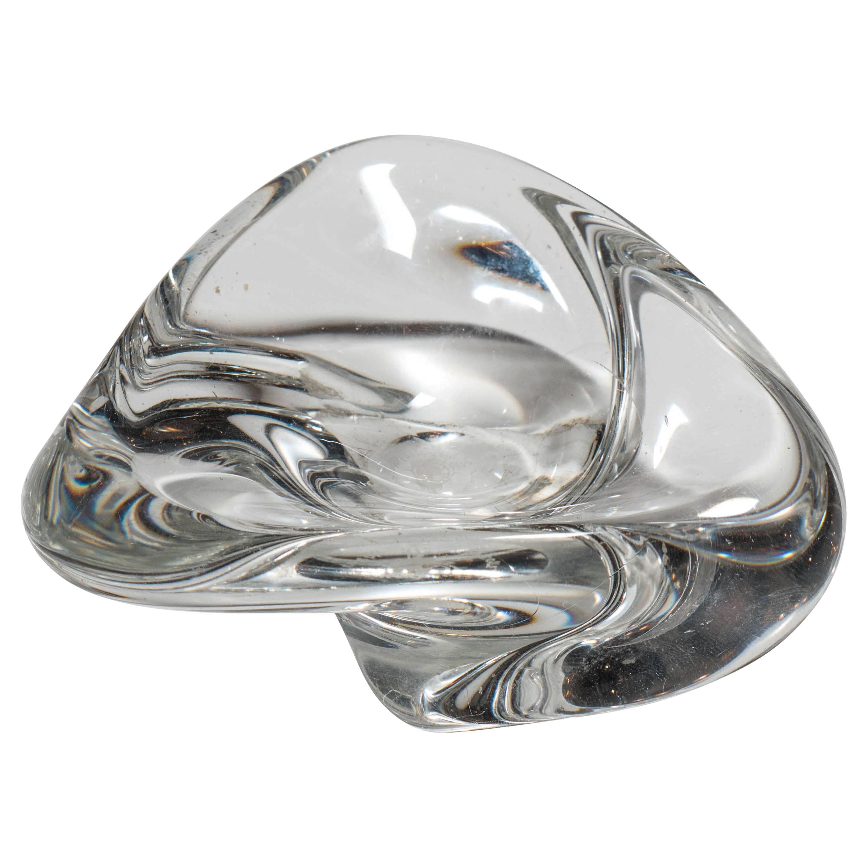 Art Deco Blown Glass Ashtray or Objet from a French Ocean Liner