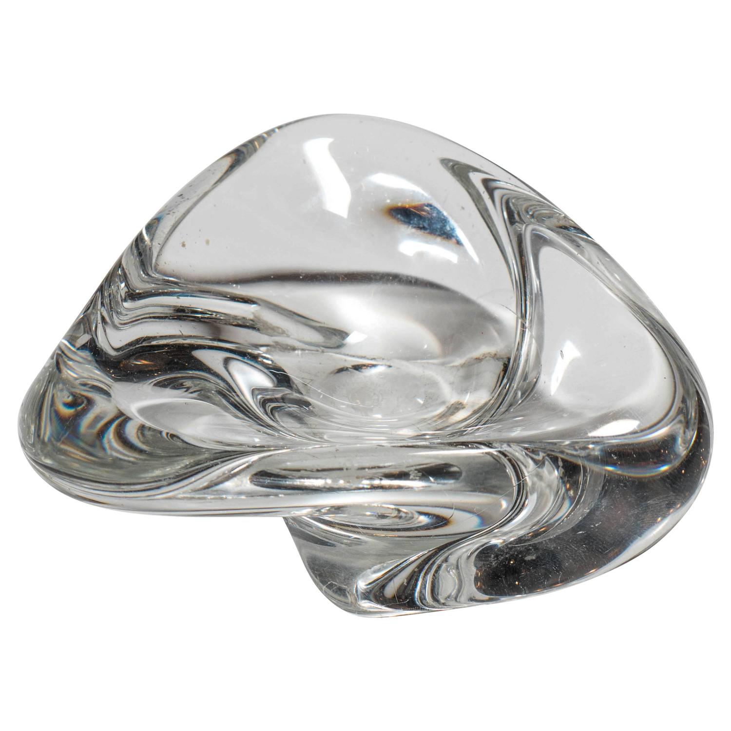 Art Deco Blown Glass Ashtray or Objet from a French Ocean Liner For