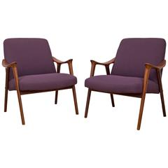 Pair of Teak Rastad and Relling Armchairs