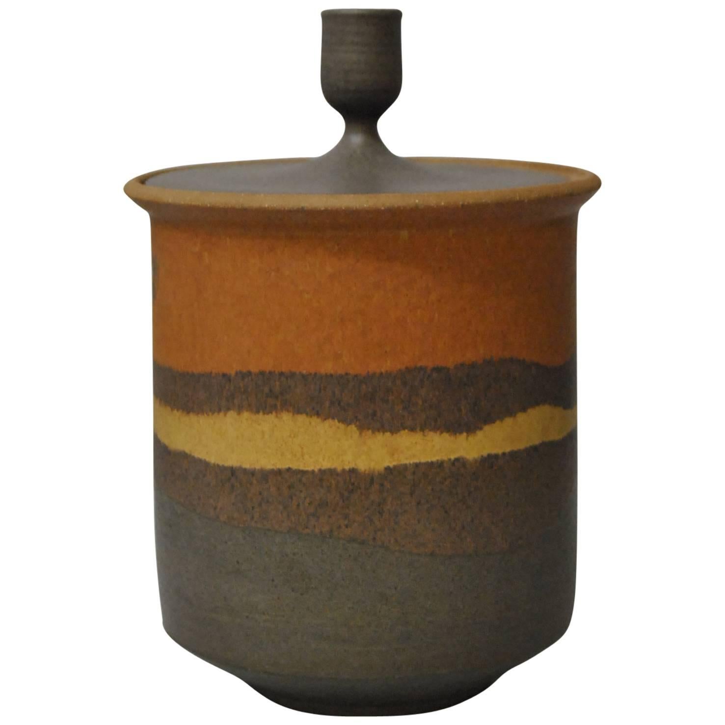 Mid-Century Modern Ceramic Vessel by American Studio Potter Clyde Burt