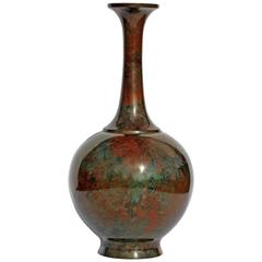 Fine Patinated Bronze Vase Meiji Period