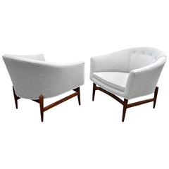 Pair of Lawrence Peabody Mid-Century Modern Lounge Chairs