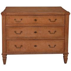 Antique Neoclassical Commode in Salmon Paint
