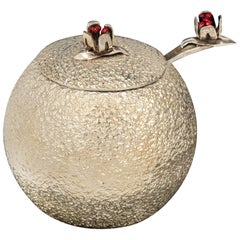 Los Castillo Silver Sugar Bowl and Spoon