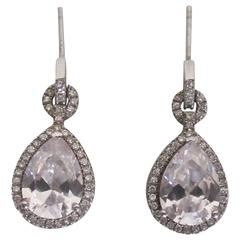 Pear Shape Micro-Set Diamond Earrings 