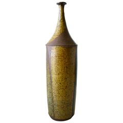 William Creitz Stoneware Bottle Vase