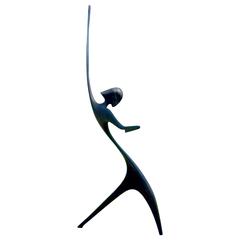 "David with a Sling" Monumental Bronze Sculpture by Victor Halvani