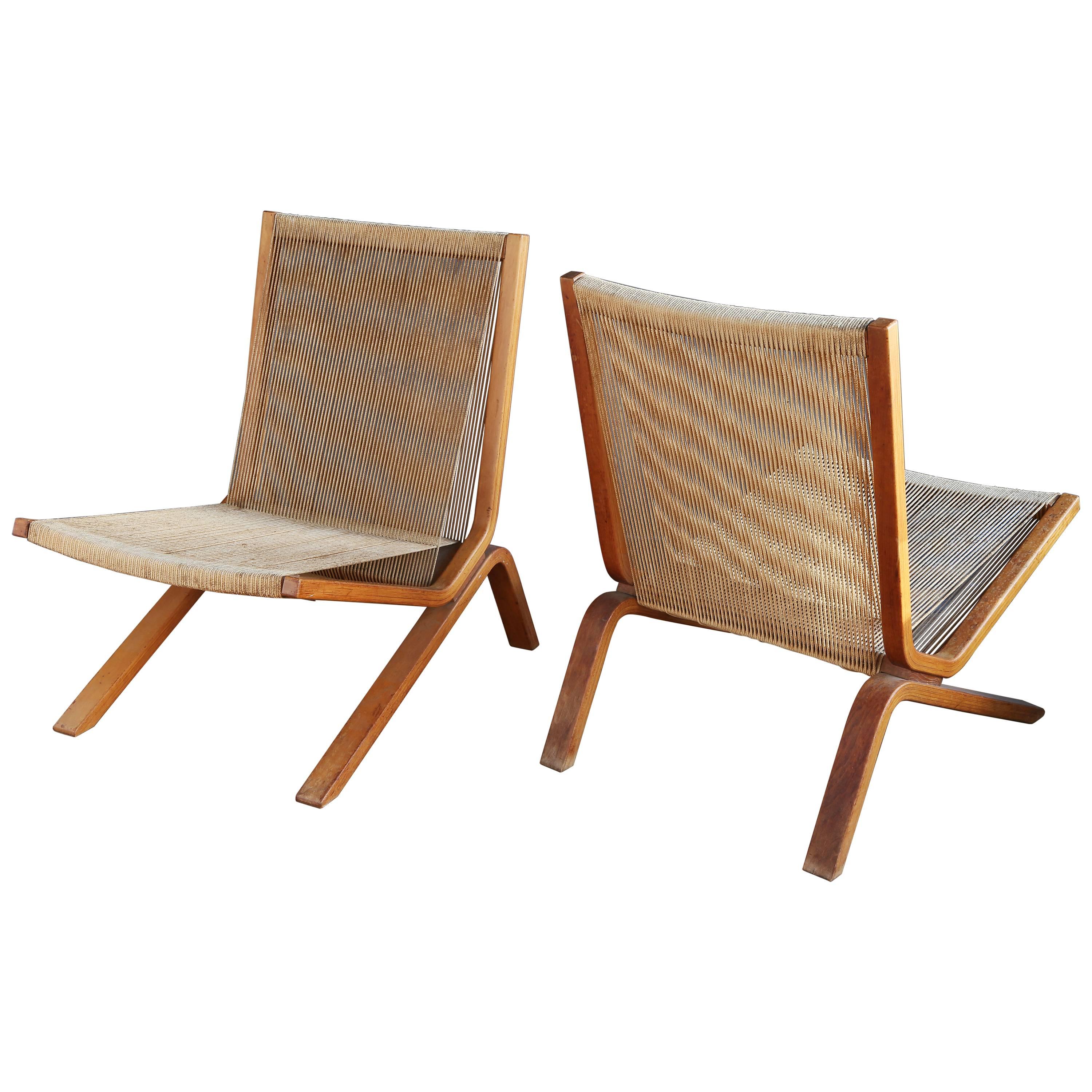Pair of String Chairs by Allan Gould  For Sale