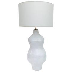 Large Bust Ceramic Table Lamp Glazed in White 6