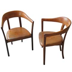 Ole Wanscher, Pair of Armchairs in Brazilian Rosewood and Nigerian Goatskin 11