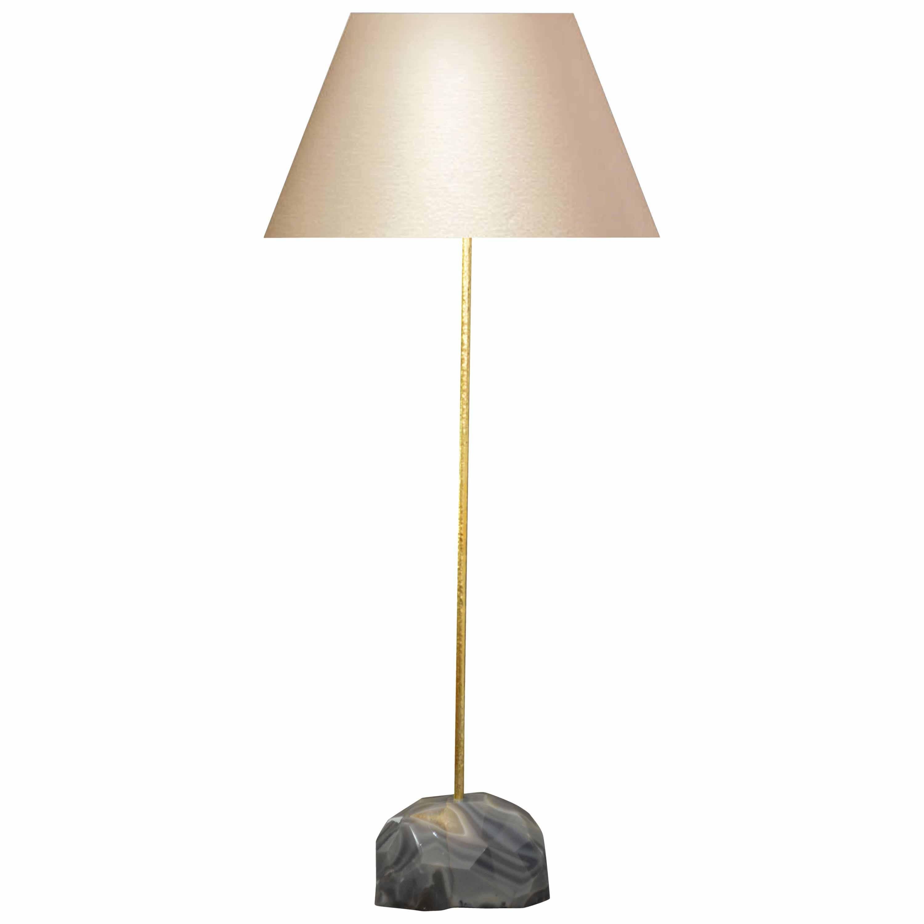 Modern Agate Floor Lamp For Sale