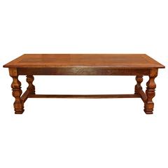 19th Century Louis XIV Style Chestnut Dining Table