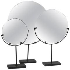 Convex Mirror Sculptures, Set of 3 On Stands, England, 19th Century