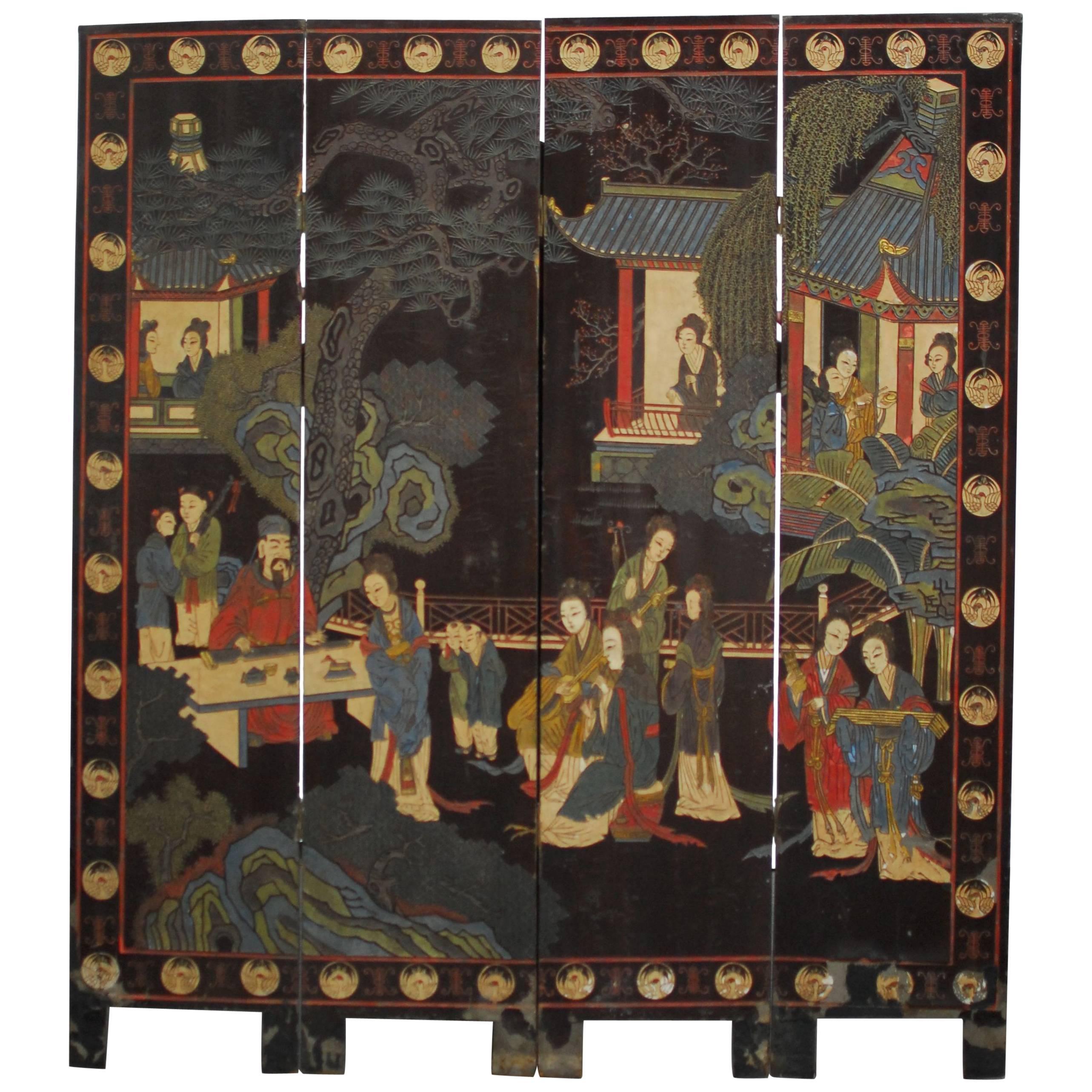 19th Century Chinese Coromandel Screen