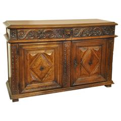  Antique French Walnut Buffet from Southwest France