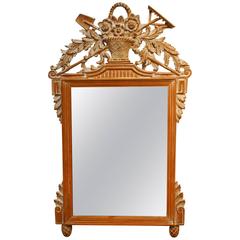 Louis XVI French Style Carved Wall Mirror 2