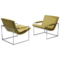 Pair of Milo Baughman Scoop Armchairs