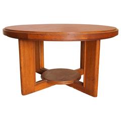 Oak Large Gueridon by Vallin 10