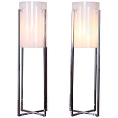 Pair of Tall Table Lamps by Sonneman