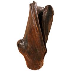 French Wooden Sculpture of Tree Trunk