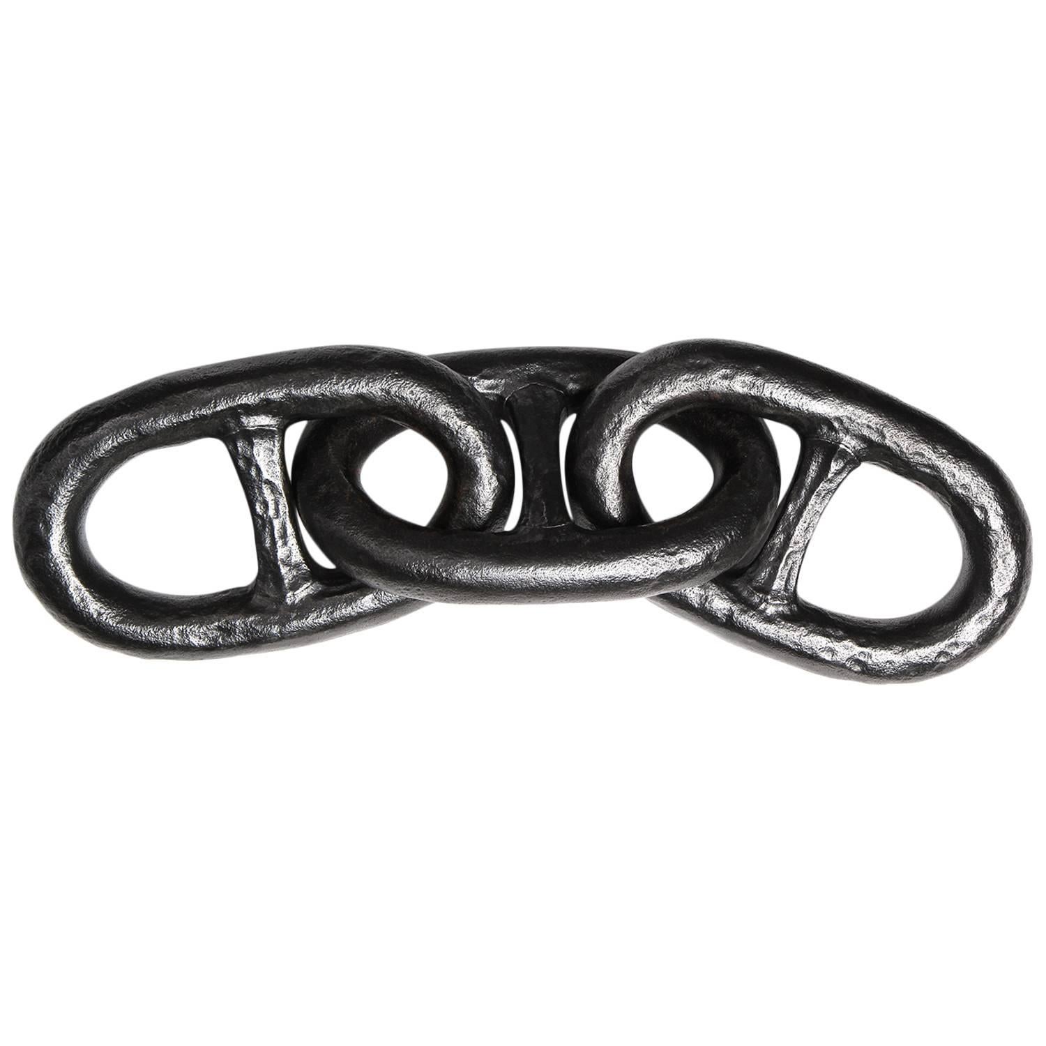 Patinated Forged Iron Chain Links For Sale