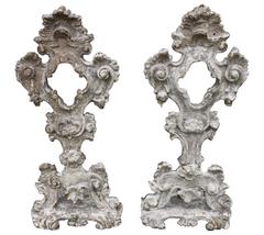 18th Century Italian Reliquaries in White Paint 