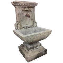 Antique Limestone Fountain, circa 1850