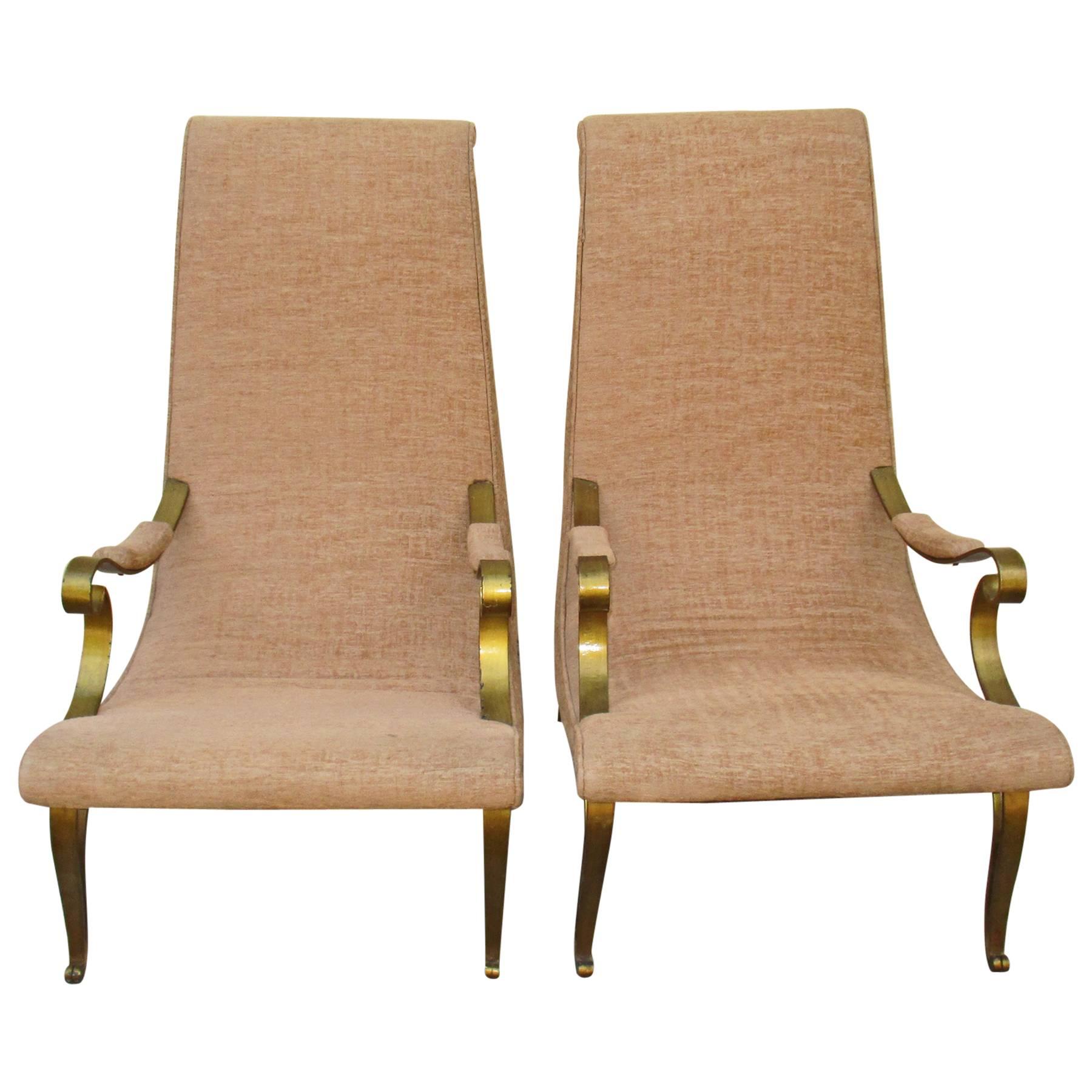 Roberto & Mito Block, Two 'Miguelitos, ' Mexico Mid-Century, Lounge Chairs For Sale