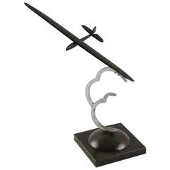 Modelo Figurado Art Decó de Planeador de Avión, hacia 1930