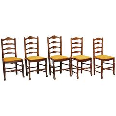 English Country Ladder Back Chairs 