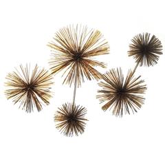 Large Urchin Pom Pom Wall Sculpture by C. Jere