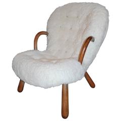Single Philip Arctander "Clam" Chair, Denmark, 1940s